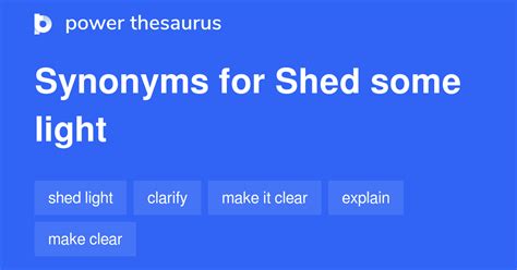shed light synonym|positive light synonym.